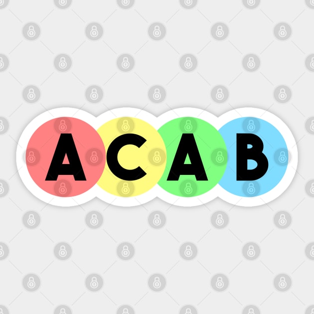 ACAB Pastel Circles Sticker by KulakPosting